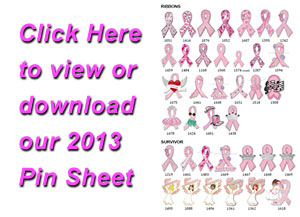 Pink Wings 2012 Cancer Awareness Pins