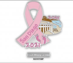 San Diego 3-Day 2021 Pink Ribbon Pin