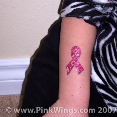 paisley tattoos. Pink Ribbon Paisley Tattoo