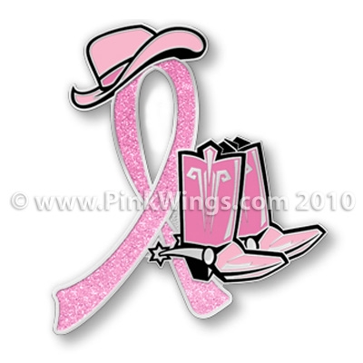 pink ribbon cowboy boots