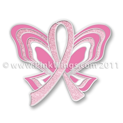 Pink Ribbon Butterfly Pin Pink Ribbon Butterfly Pin
