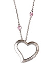 Pink CZ Sterling Silver Chain