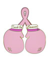 Boxing Glove Lite Pink "Knock Out Cancer" Pin