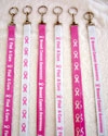 Pink Ribbon Lanyards In White or Pink