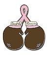 Boxing Glove Brown "Knock Out Cancer" Pin