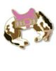 Rodeo Horse Pink Ribbon Pin