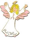 Angel "Blonde" Pink Wings Pin