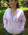 "Ribbons 4 A Cure" Zip Up Hoodie