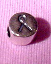 Round Sterling Silver Breast Cancer Awareness Bead