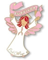 Angel Survivor "Redhead" Pink Ribbon Pin