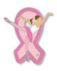 Sports Girl Ballerina Dancer Pink Ribbon Pin