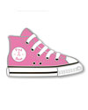 High Top Sneaker Shoe Pink Ribbon Pin