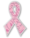 A Ribbon Groovy Pink Ribbon Pin