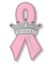 20 Year Survivor Pink Ribbon Pin