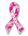A Ribbon Camo Warrior Pink Ribbon Pin
