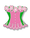 2009 Bust Flower Pink Ribbon Pin