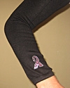 Arm Warmers : Black with Crystal Ribbon