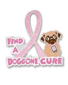 Find A Doggone Cure Pink Ribbon Pin 