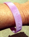 Purple Silicone Bracelet for Relay for Life, all cancers, pancreatic cancer 