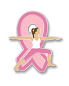 Yoga Girl Pink Ribbon Pin