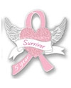 Survivor Heart and Wings Pin