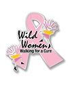 Wild Women Pink Ribbon Pin