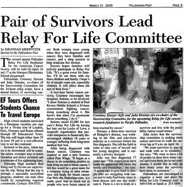 Pair of survivors lead Relay for Life Committee