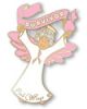 Angel Survivor "Grey Haired" Pink Ribbon Pin