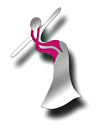 "Embrace" Silver Lady Pink Ribbon Pin