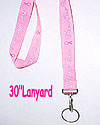 Pink Ribbon Lanyard "Find the Cure" 