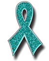 Teal Bling Pin