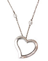 Clear CZ Sterling Silver Chain for What Is In Your Heart? Locket