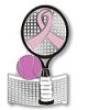 Sport Tennis Pink Ribbon Pin