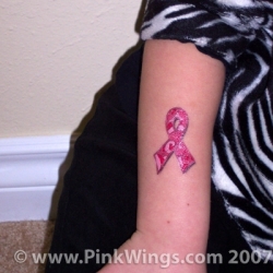 Pink Ribbon Paisley Tattoo