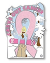 Snowboard Girl Pink Ribbon Pin