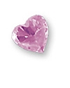 October gemstone : Heart shaped Pink CZ