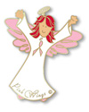 Angel "Redhead" Pink Wings Pin