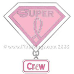 Super Crew Pink Ribbon Pin
