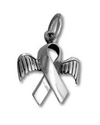 Sterling Silver WINGS Ribbon Charm