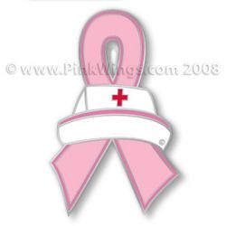 Nurse Pink Ribbon Pin