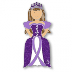 Purple Glitter Princess Pin