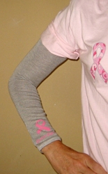 Arm Warmers with Pink Ribbon