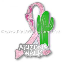 Arizona Walk Pink Ribbon Pin 