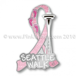 Seattle Walk Pink Ribbon Pin 