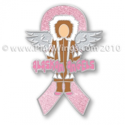 Alaskan Angel Pink Ribbon Pin