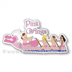 Dragon Boat Pink Ribbon Pin