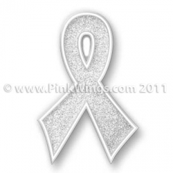 White, Pearl, or Grey Bling Pin for Bone, Lung or Brain Cancer Awareness