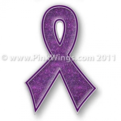 Purple Bling Pin for Relay for Life, All Cancer Awareness and Pancreatic Cancer