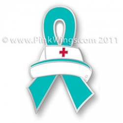 Nurse Teal Ribbon Pin