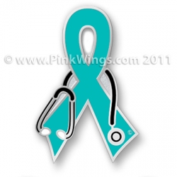 Doctor Medical Teal Ribbon Pin
